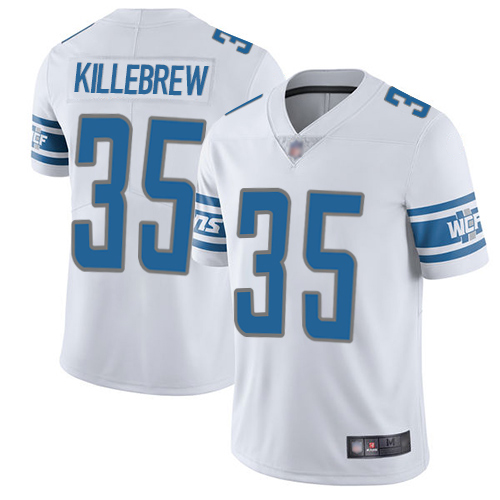 Detroit Lions Limited White Men Miles Killebrew Road Jersey NFL Football #35 Vapor Untouchable->detroit lions->NFL Jersey